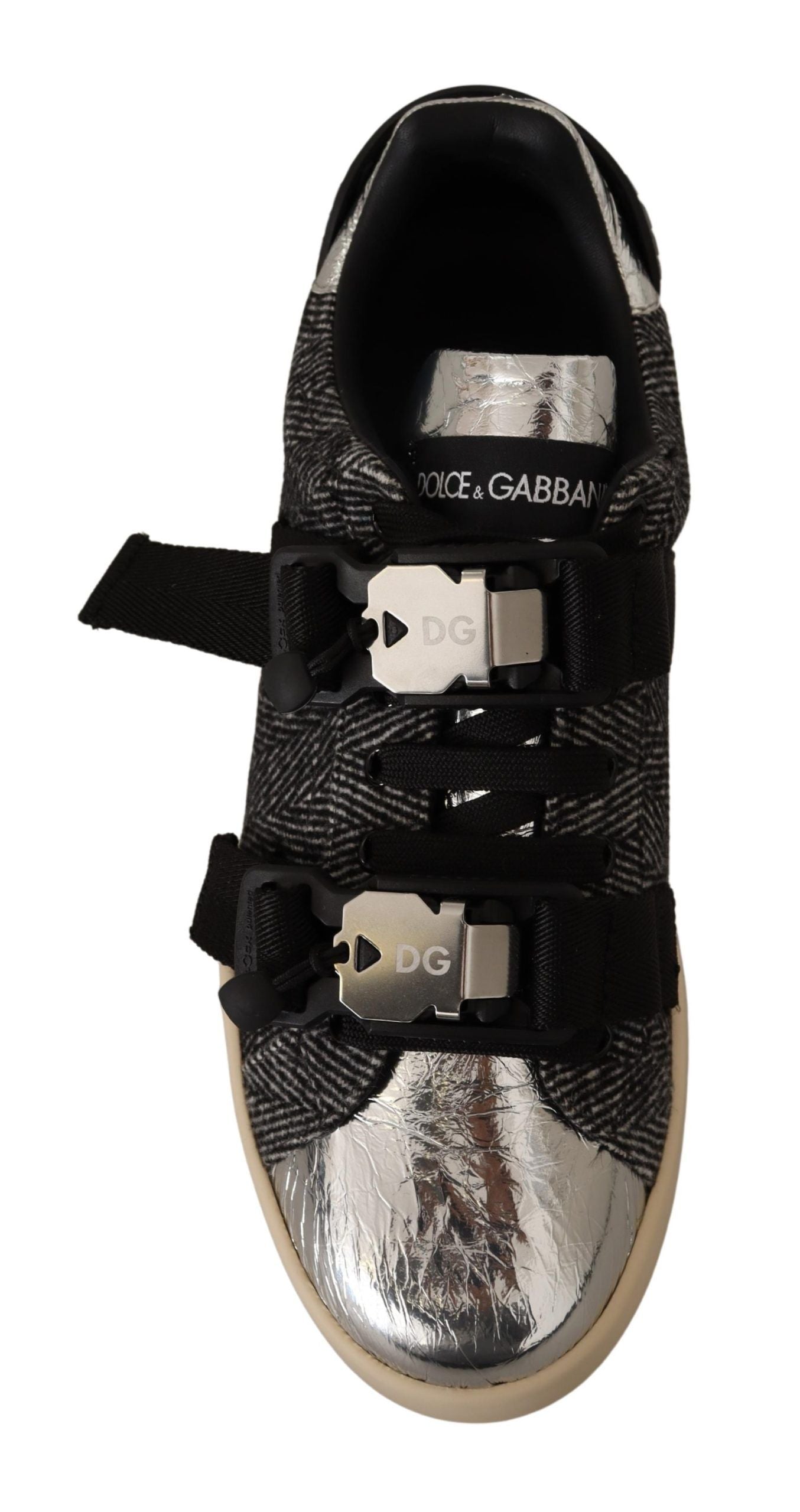 Elegant Silver Low Top Casual Sneakers