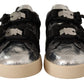 Elegant Silver Low Top Casual Sneakers