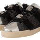 Elegant Silver Low Top Casual Sneakers