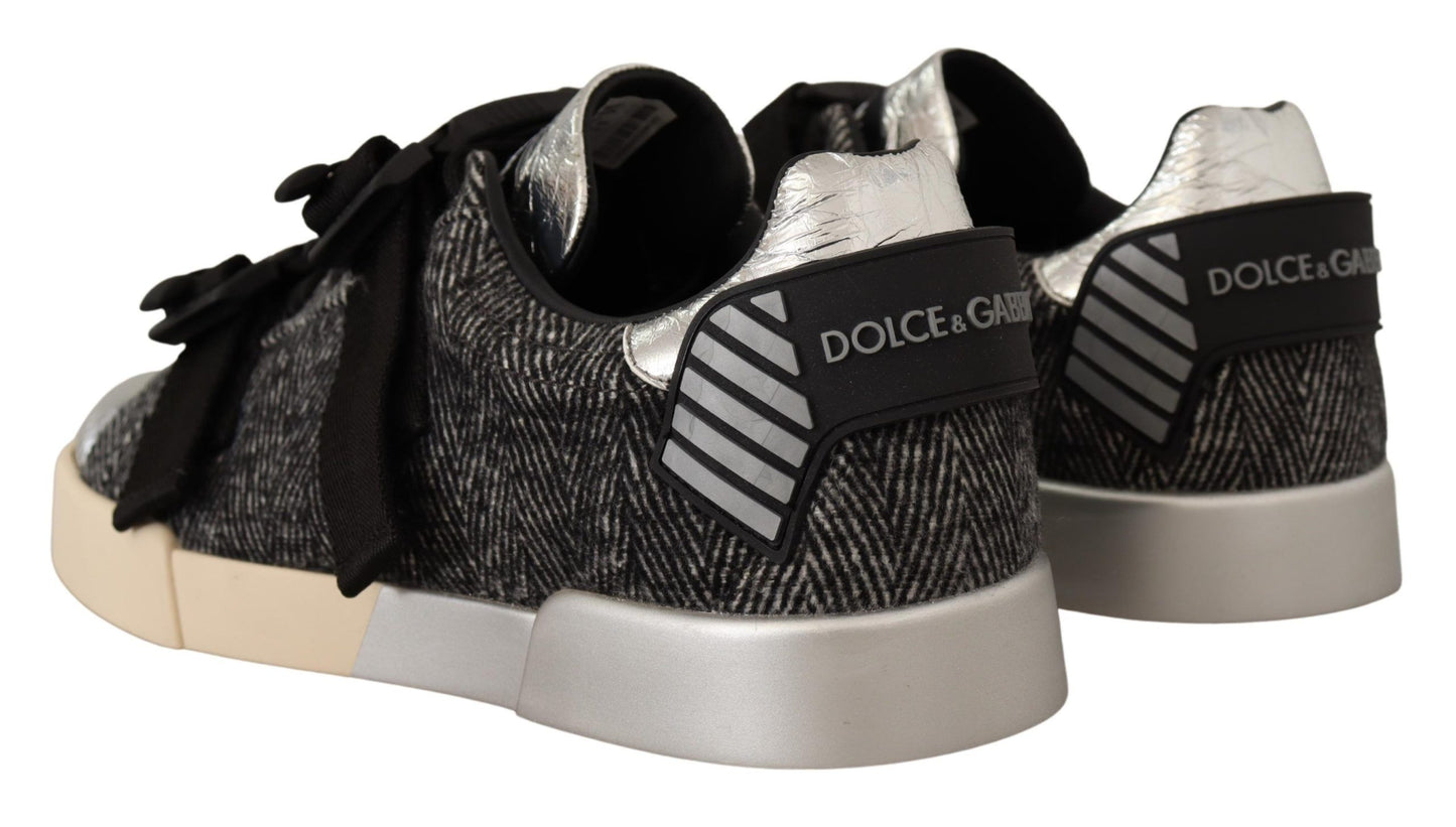 Elegant Silver Low Top Casual Sneakers
