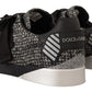 Elegant Low Top Casual Sneakers in Black