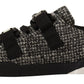 Elegant Low Top Casual Sneakers in Black