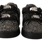 Elegant Low Top Casual Sneakers in Black