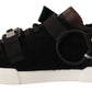 Shearling-Trimmed Leather Sneakers