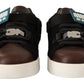 Shearling-Trimmed Leather Sneakers