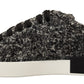 Elegant Monochrome Wool Blend Sneakers