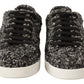 Elegant Monochrome Wool Blend Sneakers