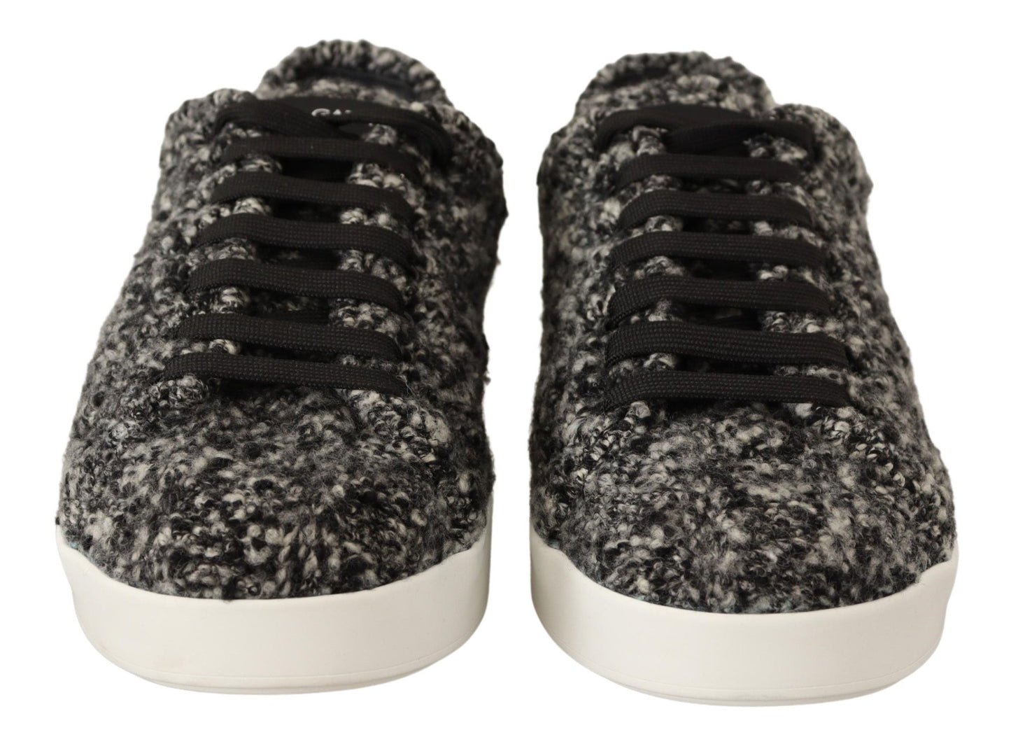 Elegant Monochrome Wool Blend Sneakers