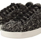 Elegant Monochrome Wool Blend Sneakers