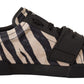 Zebra-Inspired Casual Low Top Sneakers