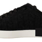 Elegant Monochrome Wool Blend Sneakers