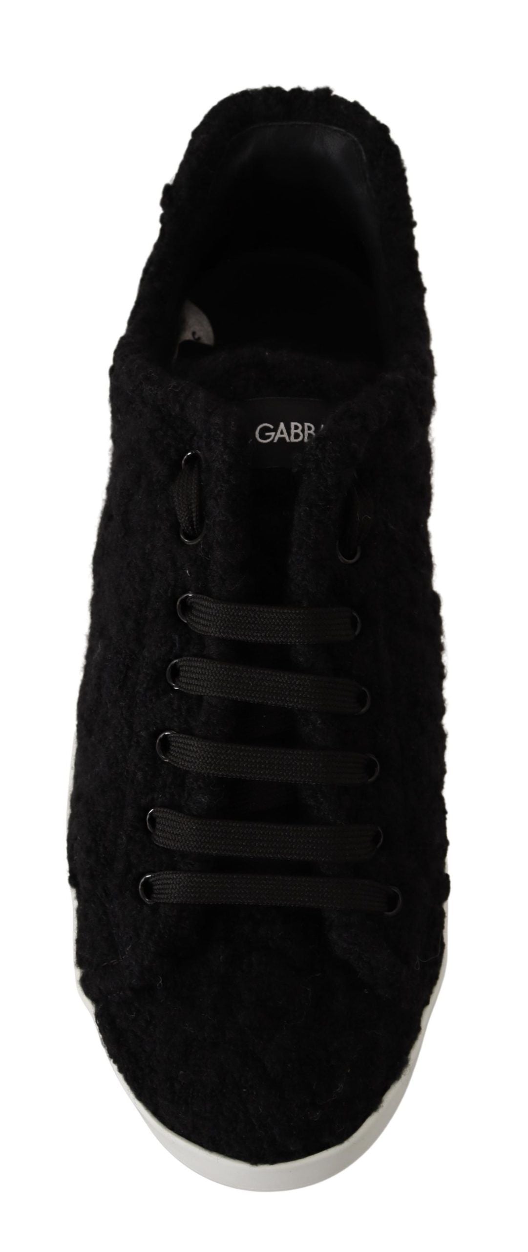 Elegant Monochrome Wool Blend Sneakers