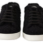 Elegant Monochrome Wool Blend Sneakers