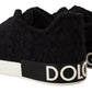 Elegant Monochrome Wool Blend Sneakers