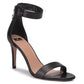 "Black Calfskin Women Sandal"