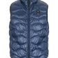 Sleek Blue Nylon Vest with Logo Accent