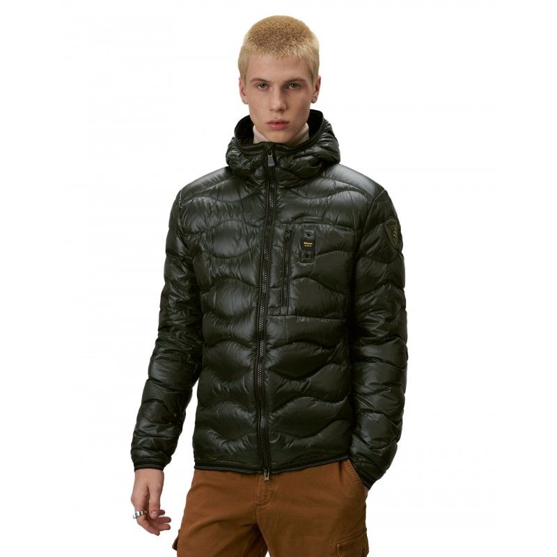 Green Nylon Men Jacket