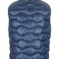 Sleek Blue Nylon Vest with Logo Accent