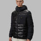 Monochromatic Wave Quilted Down Jacket