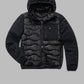 Monochromatic Wave Quilted Down Jacket