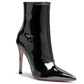 Chic Patent Calfskin Ankle Boots