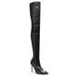 Black Polyurethane Women Boot