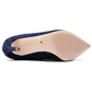 Blue Calfskin Women Boot