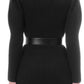 Black Wool Women's Knit Dress