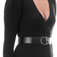 Black Wool Women's Knit Dress