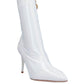 "White Leather Women Boot"