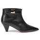 Black Calfskin Women Ankle Boot