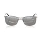 Silver Metallic Fibre Men Sunglass