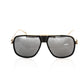 Black Metallic Fiber Men Sunglass