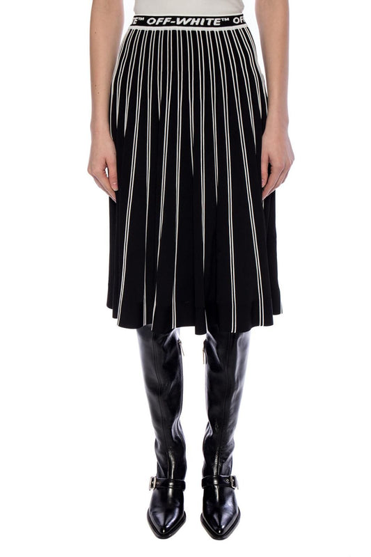Black Viscose Women Skirt