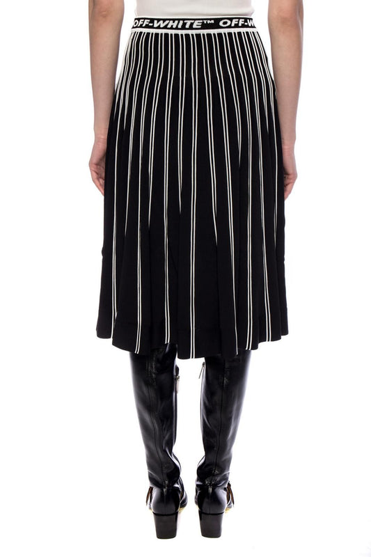 Black Viscose Women Skirt