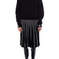Black Viscose Women Skirt