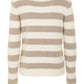 Chic Grey and White Logo Sweater