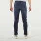 Elegant Dark Wash Stretch Cotton Jeans