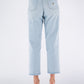 Light Blue Cotton Women's High-Waisted Jean