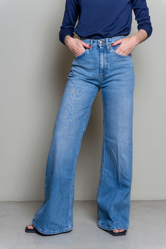 Blue Cotton Women Jeans