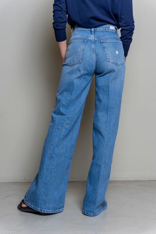 Blue Cotton Women Jeans