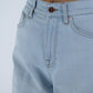 Light Blue Cotton Women's High-Waisted Jean