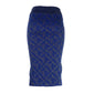 Blue Viscose Women Skirt