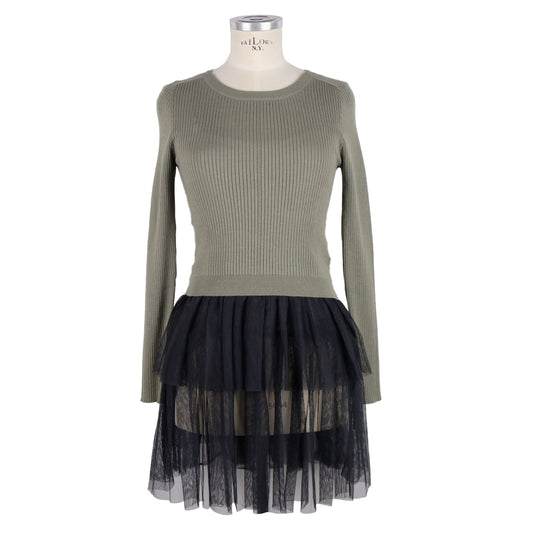 Green Viscose Women Sweater