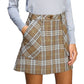 Elegant Woven Skirt with Pockets and Belt Loops