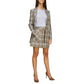 Elegant Woven Skirt with Pockets and Belt Loops