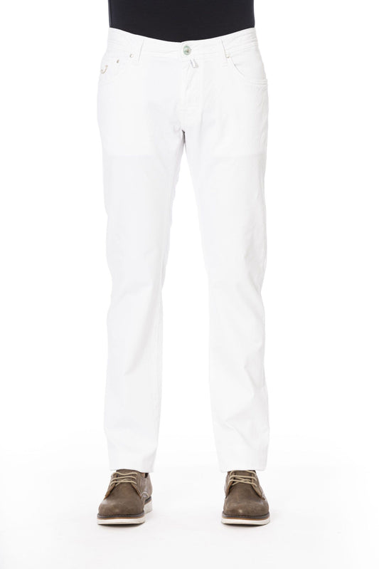 White Cotton Men Jeans