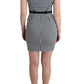 Chic Monochrome Sheath Dress with Belted Waistline