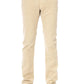 Beige Cotton Men Jeans