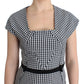 Chic Monochrome Sheath Dress with Belted Waistline